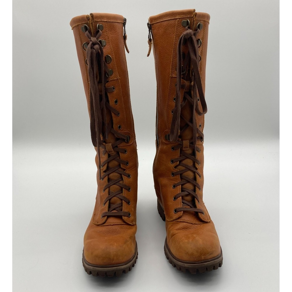 Timberland 15" Tall Brown Leather Riding Boots Waterproof Women's US 7 - Picture 2 of 14